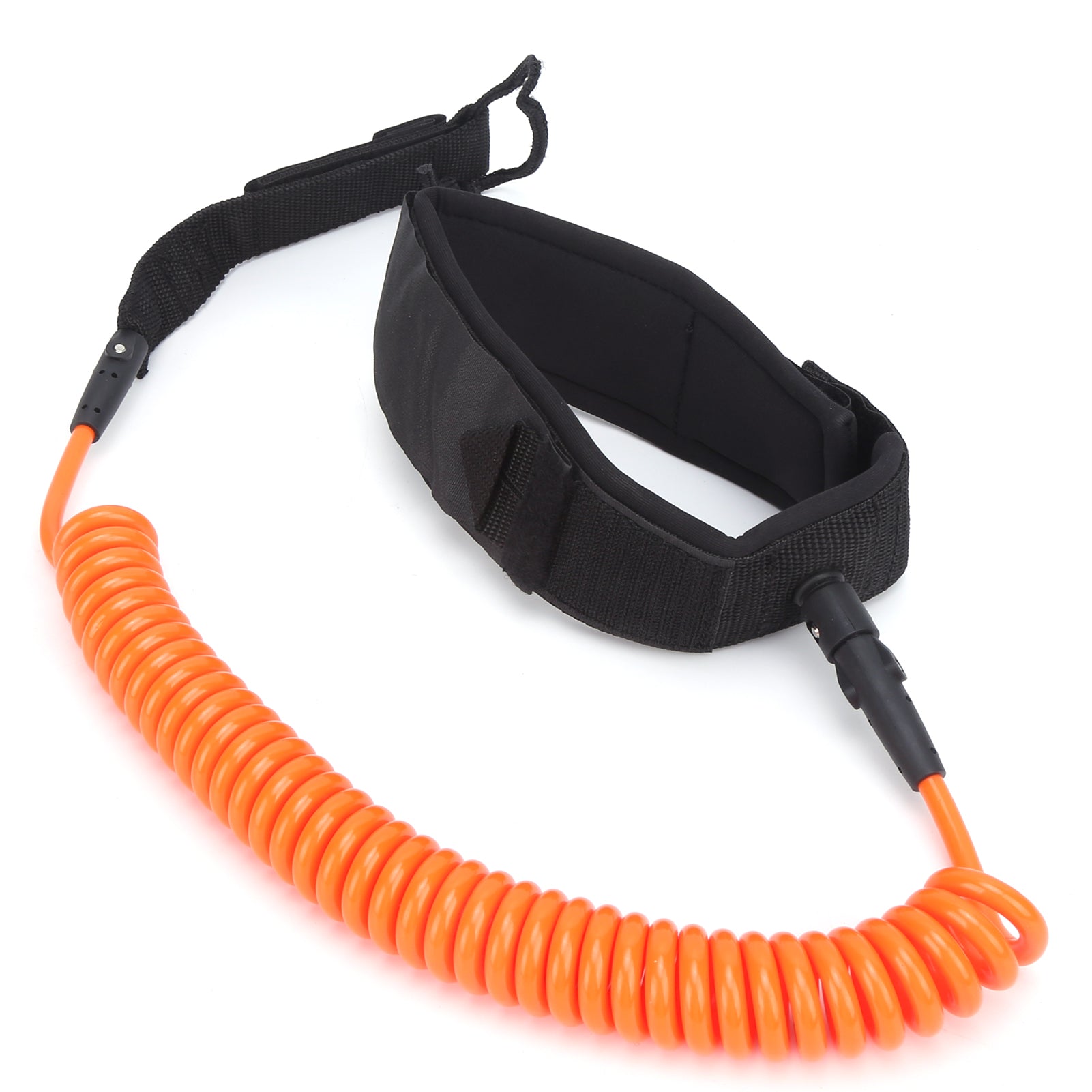 Surfing Foot Rope TPU Heliciform Comfortable HighElastic Surfboard Safety Traction Belt(Orange )