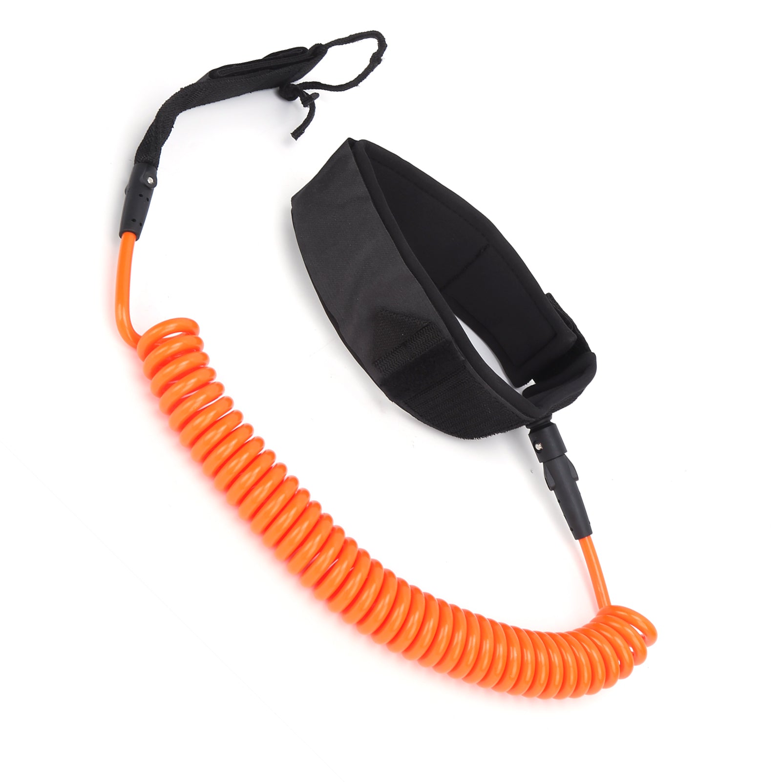 Surfing Foot Rope TPU Heliciform Comfortable HighElastic Surfboard Safety Traction Belt(Orange )