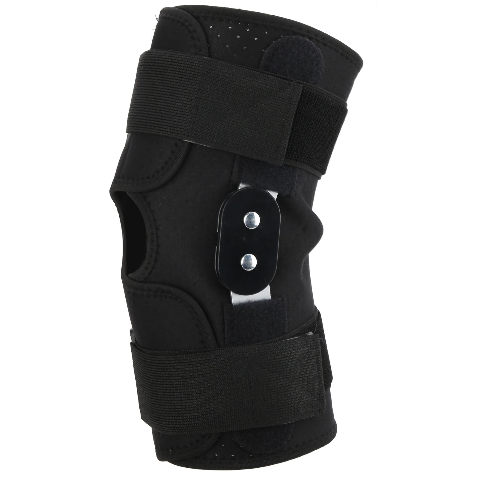 Hinged Knee Brace Support Adjustable Knee Joint Pads with Strap for Basketball Pain ReliefXXL