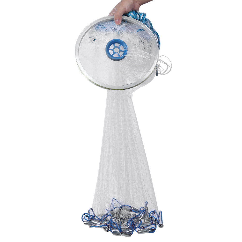 Portable Durable Hand Throw Fish Mesh Net Catch Fishing Network Trap Accessory3.6 meters