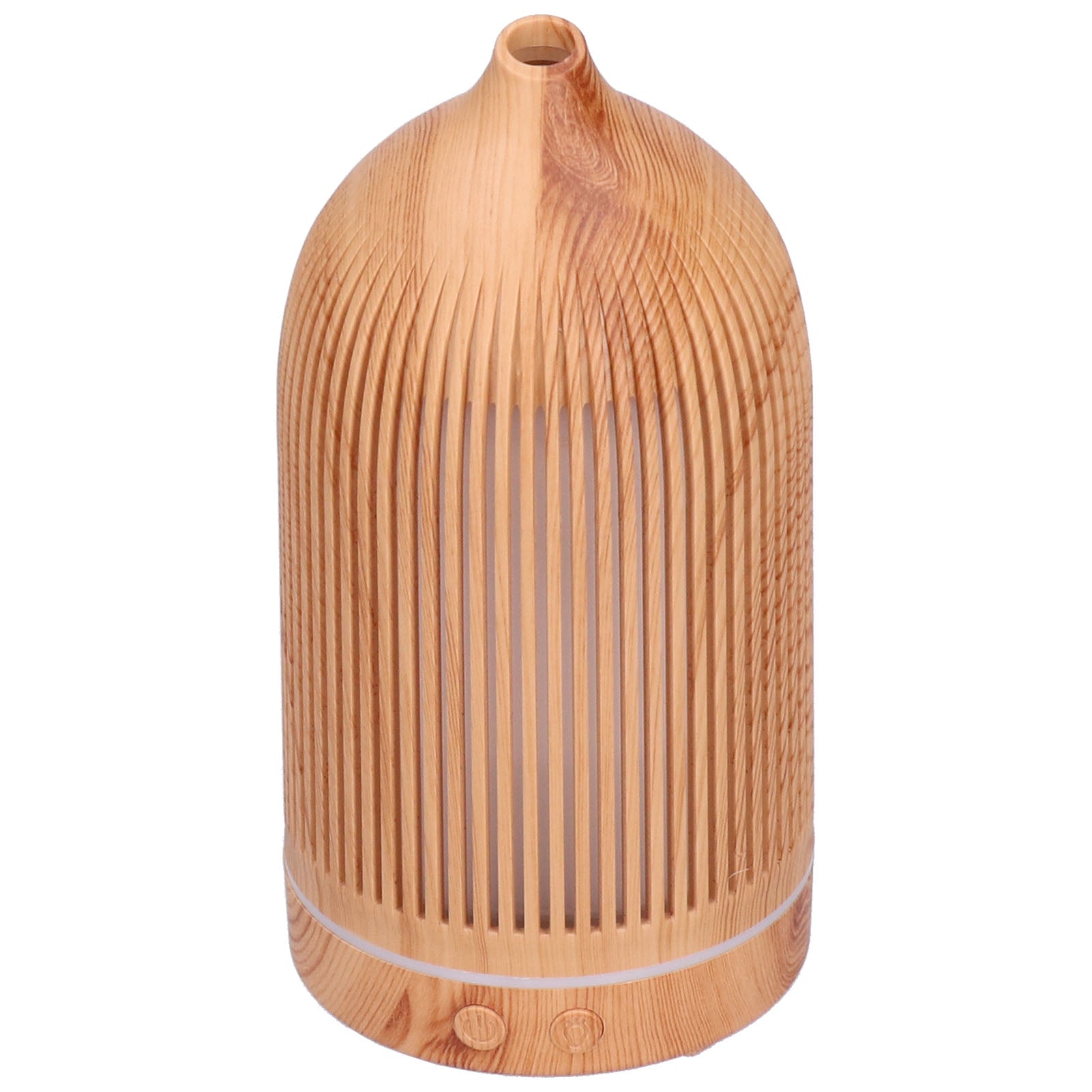 200ml Mini Hollow Humidifier with Night Light USB Powered Aroma Diffuser 5V Light Wood Grain