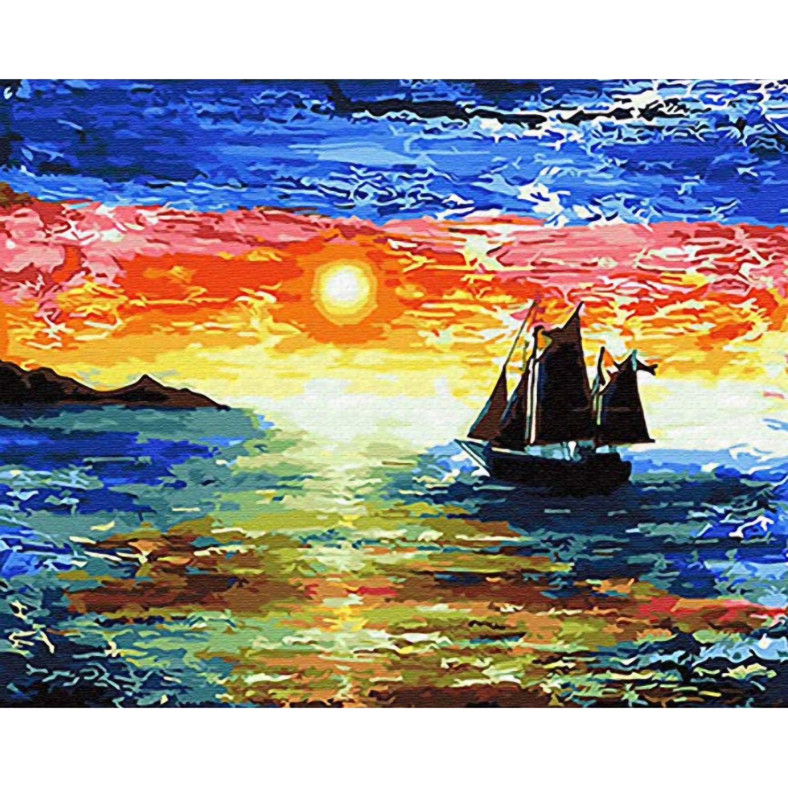 Hanging Picture DIY Digital Oil Painting Decorative Landscape Painting for Bedroom Living Room 15.75x19.69in 1