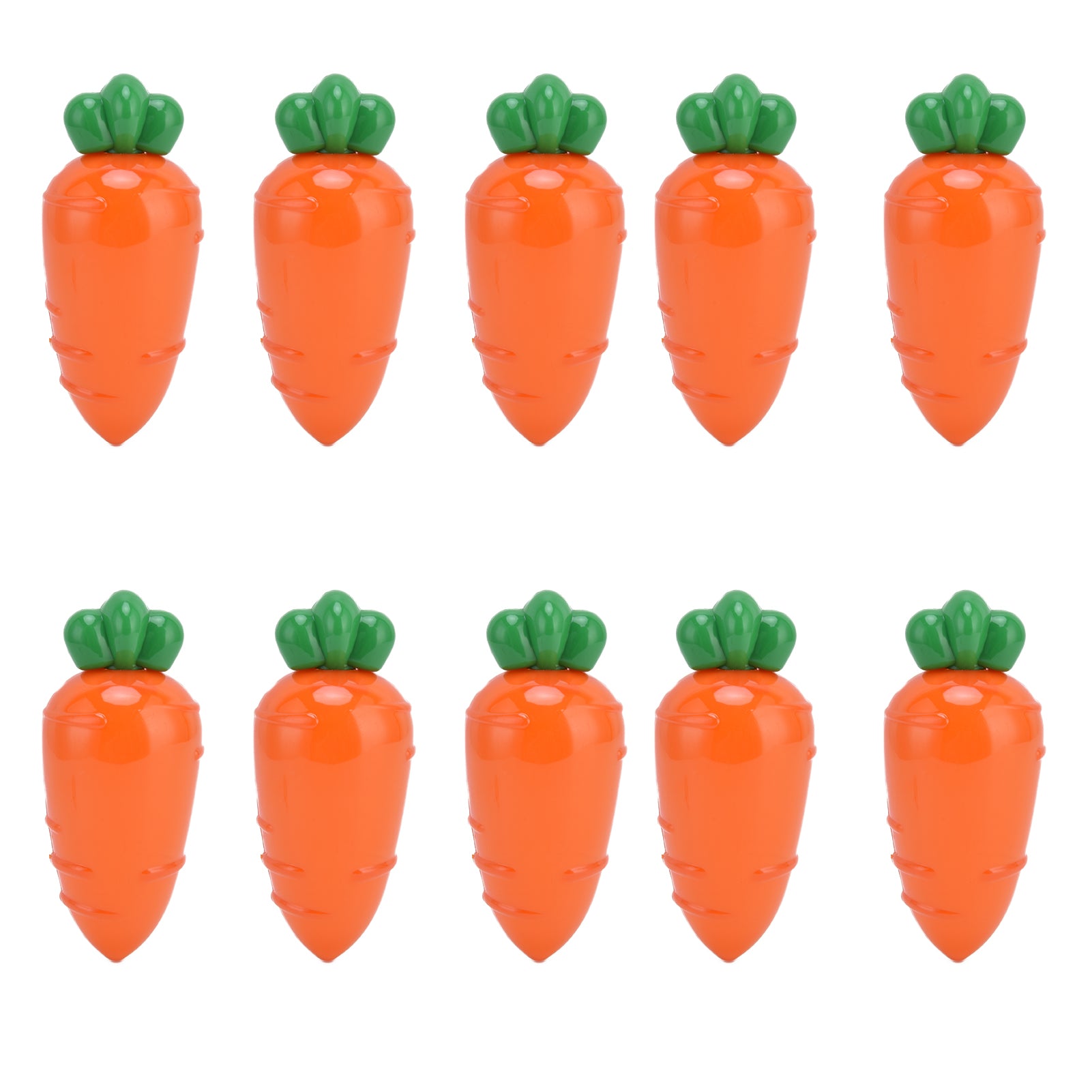 10PCS Carrot Shaped Candy Box Plastic Candy Case Container for Wedding Favor Party Gift(TransparentYellow )