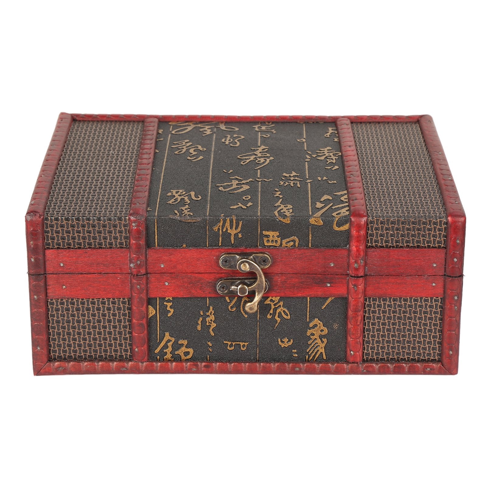 Retro Jewelry Box Small Wooden Vintage Treasure Keepsake Box for Jewelry Storage Home Decorative