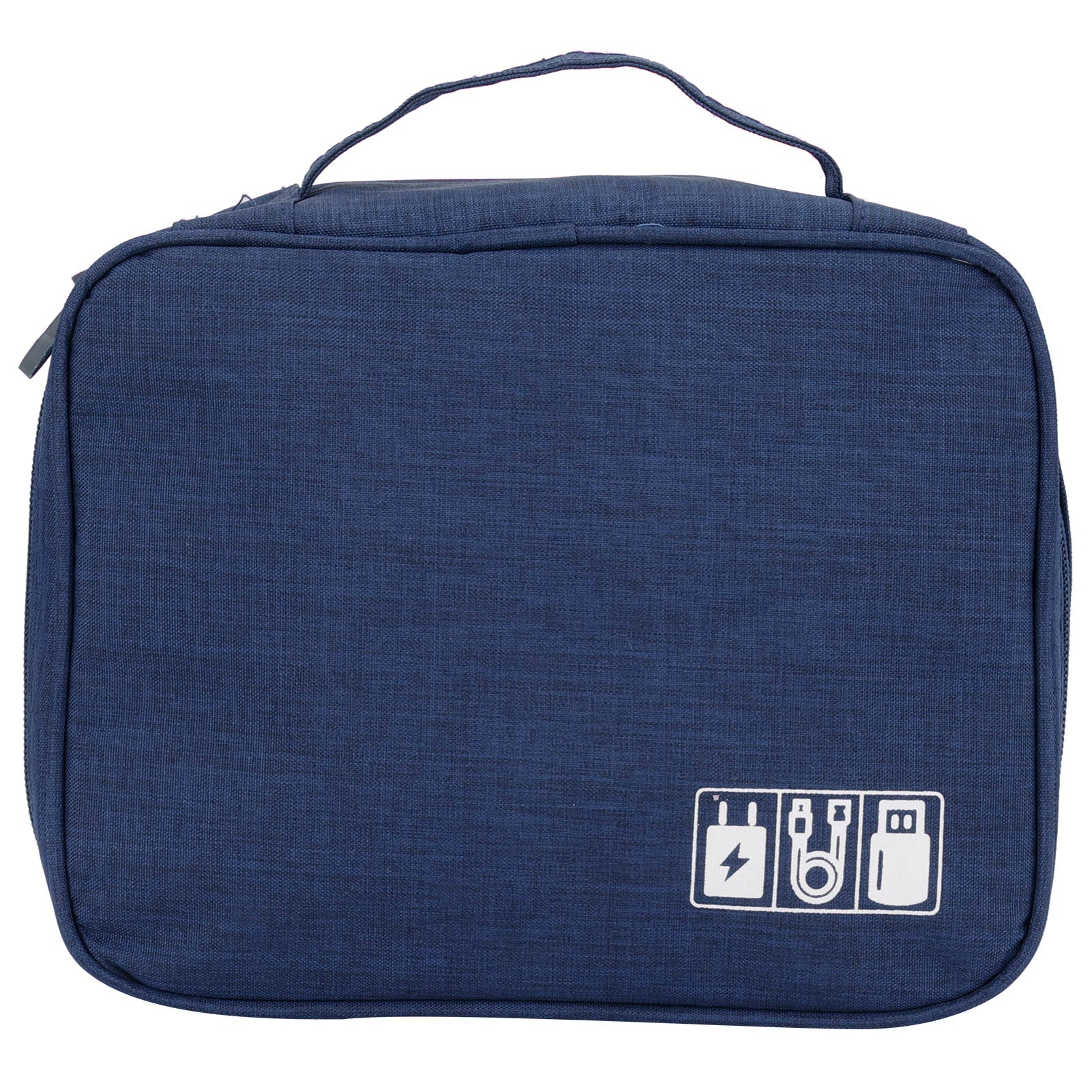 Multifunction Storage Bag Electronic Accessories Cable Cord USB Drive Organizer Storage HolderNavy Blue