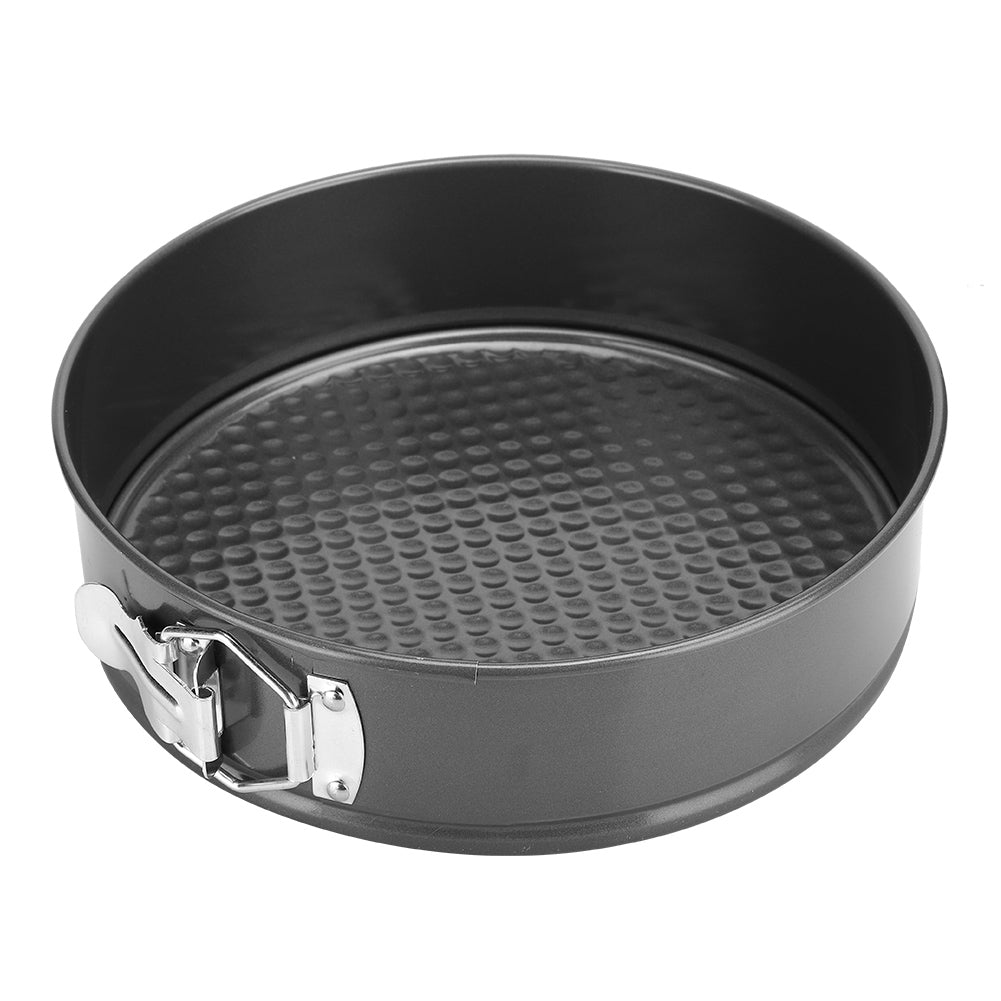 Non-Stick Buckle Removable Bottom Cake Mold Round Shape Carbon Steel DIY Mousse Baking Mold(22cm )