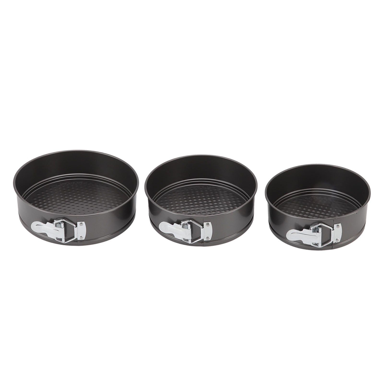 3Pcs Cake Pan Set Prevent Sticking Round Springform Pan with Removable Bottom Baking Tool for Cheesecake Pizza Bread 20/22/24
