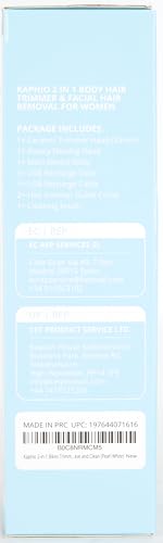 Bikini Trimmer for Women Pubic Hair: 2 in 1 Eletctric Razors for Women - Rechargeable Eletctric Shaver - IPX7 Waterproof Bikini Trimmer for Underarm Leg Arm Body (Pearl White)