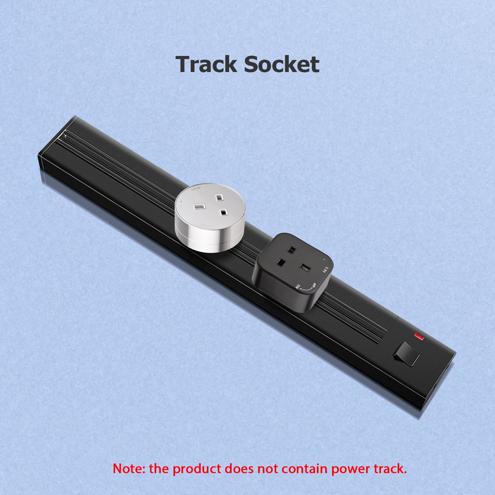 Track Sockets Power Track Socket Outlet Electric Mobile Track Socket Power Track Adapter for Office Kitchen and Living Room for The Second Generation Track
