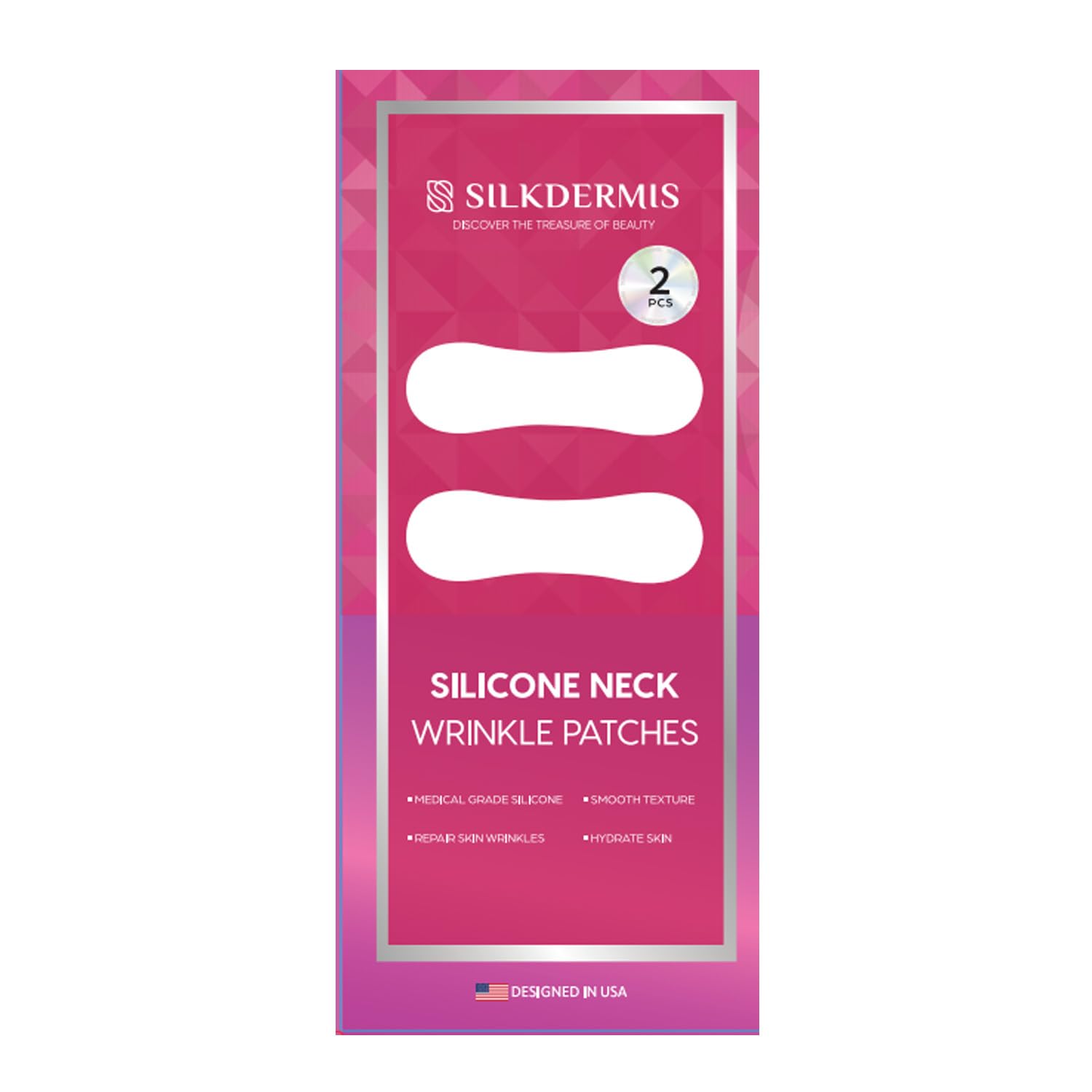 Neck fine line Patches 2 pcs: Reusable Silicone Neck Patches for fine line