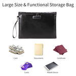 Fireproof Document Bag with Lock Money Safety Organizer Zipper Closure Storage Pouch Pocket with 10 Cards Slot for for A4 Documents File Cash Passport Certificates Home Office Travel