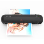 Desktop Laminator Machine Set A4 Size Hot and Cold Lamination 2 Roller System 9 inches Max Width with Paper Cutter Trimmer Rounder Hole Puncher Binding Hoop Suitable for A4 230mm Laminating Pouches for Home Office School Supplies