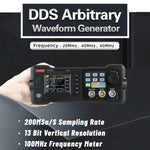 Dual-channel Function Arbitrary Waveform Generator Portable 2-Channel 200MSa/S Sampling Rate 8k Storage Depth Signal Source 2.4-inch TFT LCD Digital Arbitrary Waveform Generator