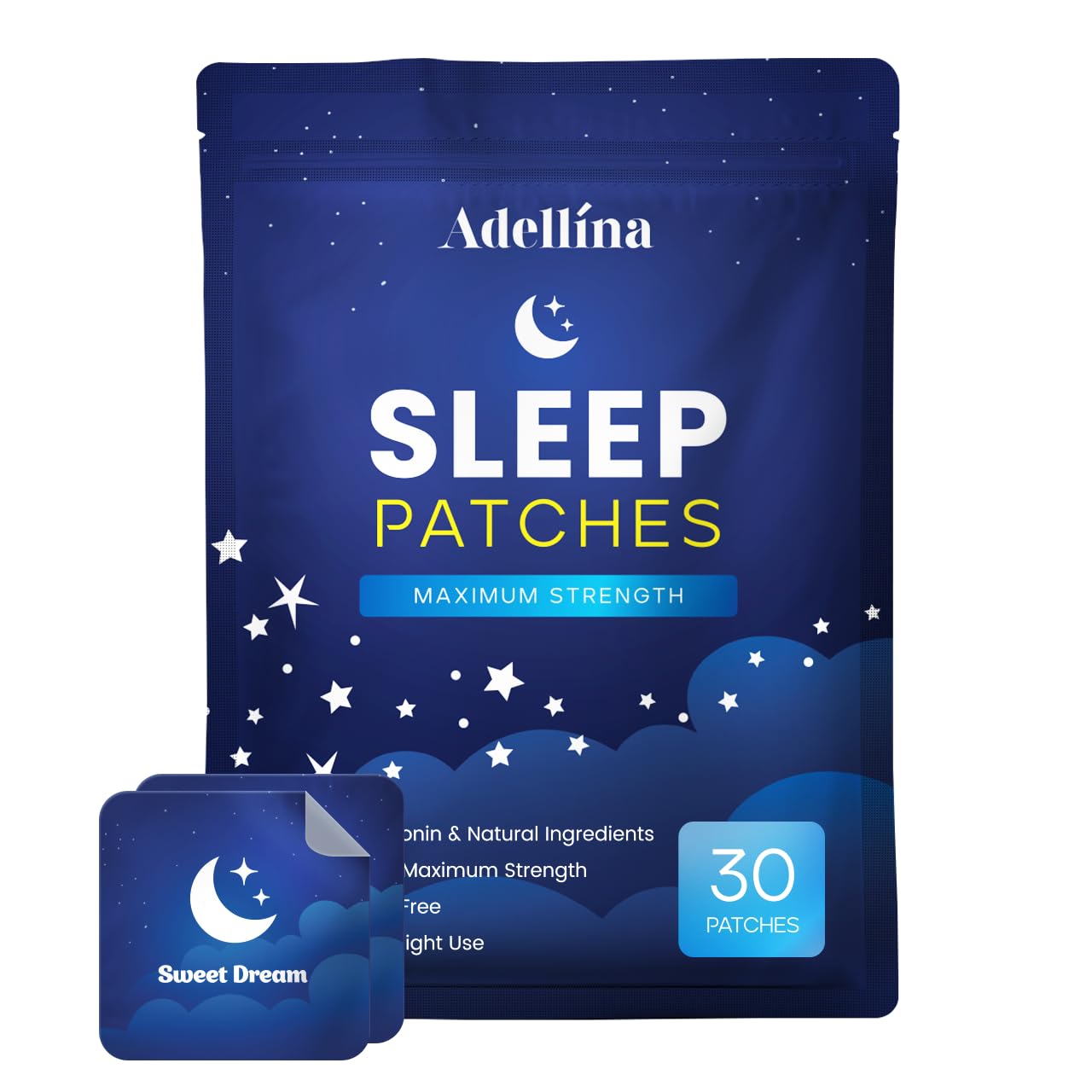 Sleep Patches for Adults Extra Strength: Sleep Support Patches for Men and Women - Better All Natural Cruelty Free Sleep Aid Alternative 30 Patches