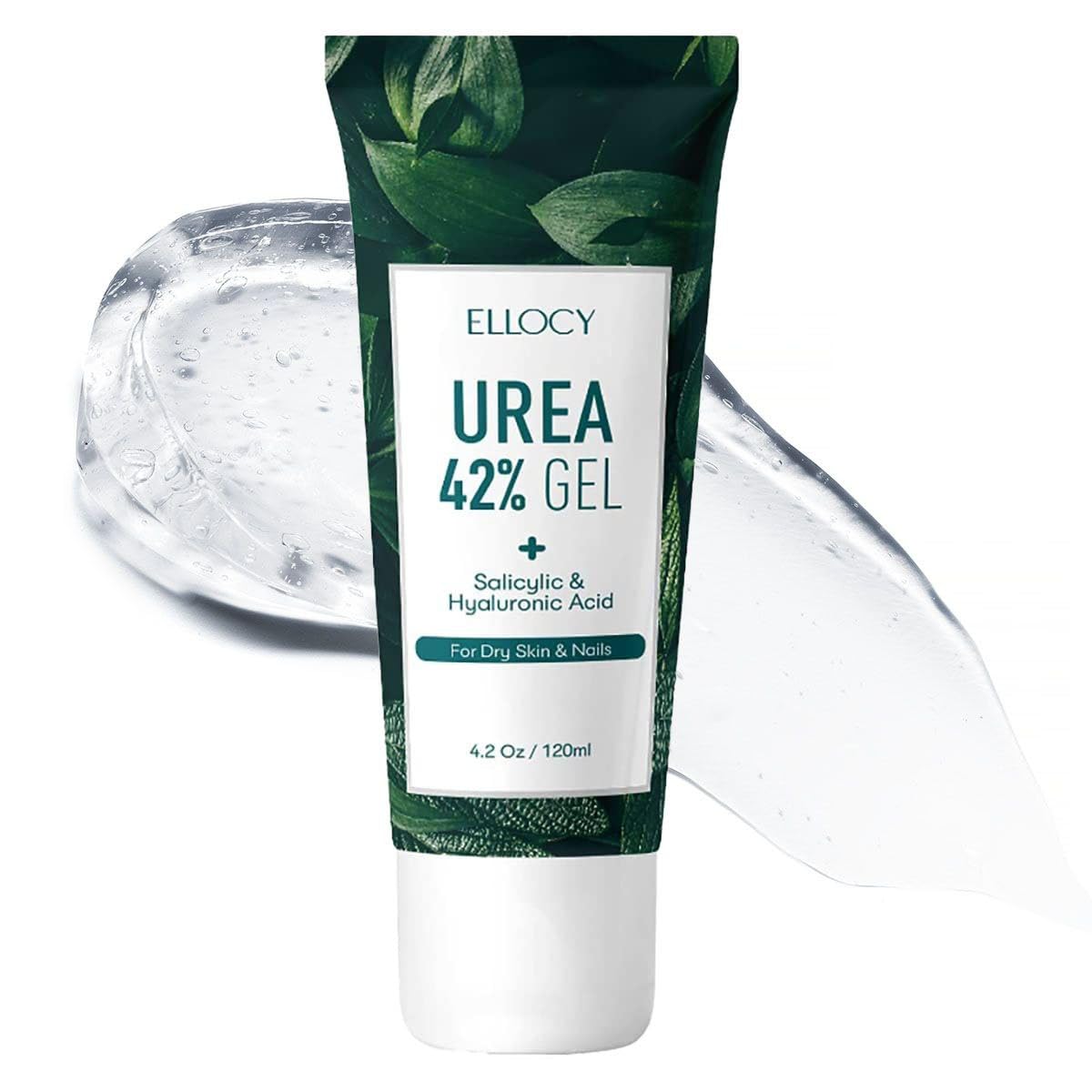 Ellocy Urea 42% Foot Gel for Dry Cracked Heels: foot care Nail Repair Cream, Foot Lotion for Dry Cracked Feet - Salicylic Acid Advanced Formula 120ml