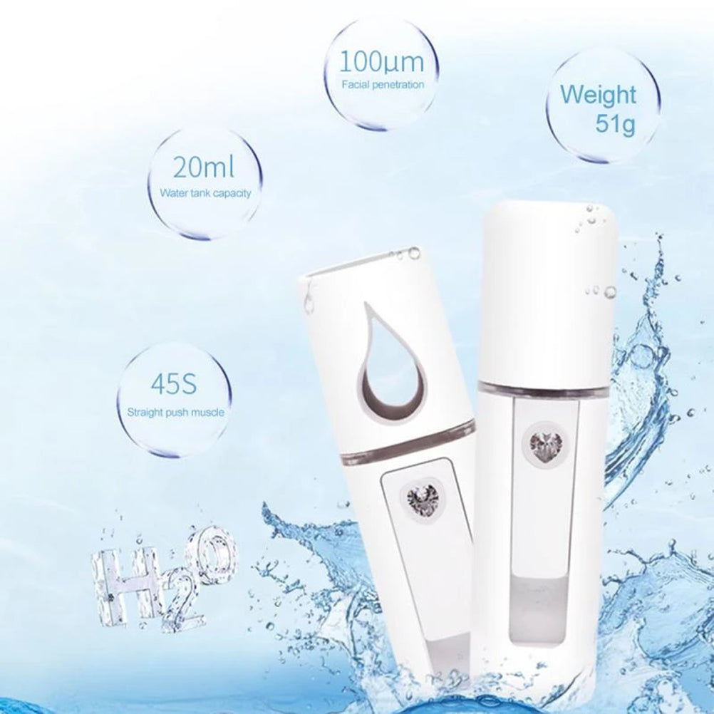 USB Rechargeable Face Sprayer Portable Handheld Face Mister for Daily Skin Care 20ml Beauty Device