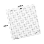 Bisofice Cutting Machine Special Pad 12 Inch Measuring Grid Replacement Transparent PP Material Adhesive Mat With Clear Film Cover for Silhouette Cameo Plotter Machine 3PCS