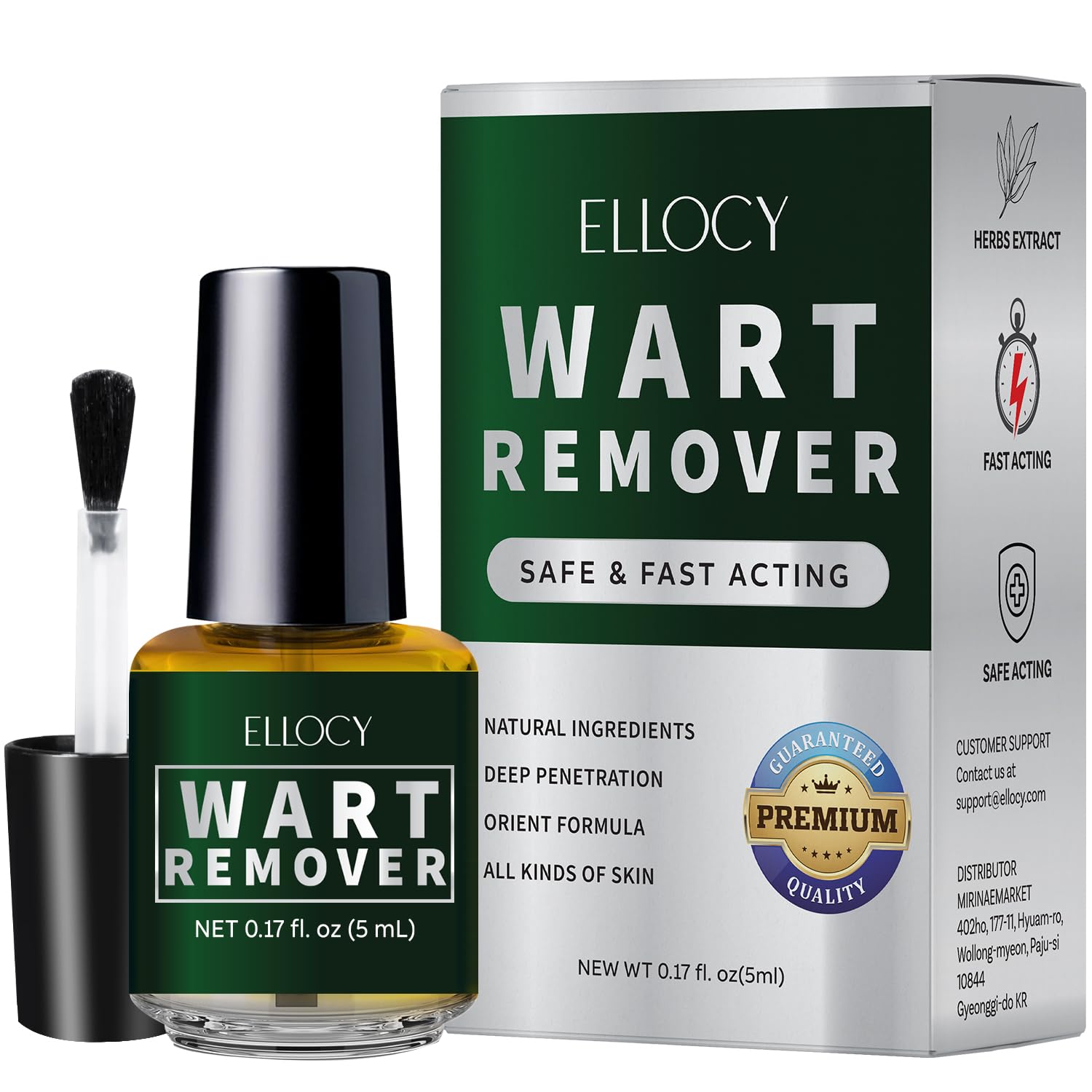 Ellocy skin bump Remover Salicylic Freeze Off: Fast-Acting skin bump Remover for Men Women-for Plantar, H skin bump, Common, rough skin, 0.17 fl. oz(5ml) X1PACK