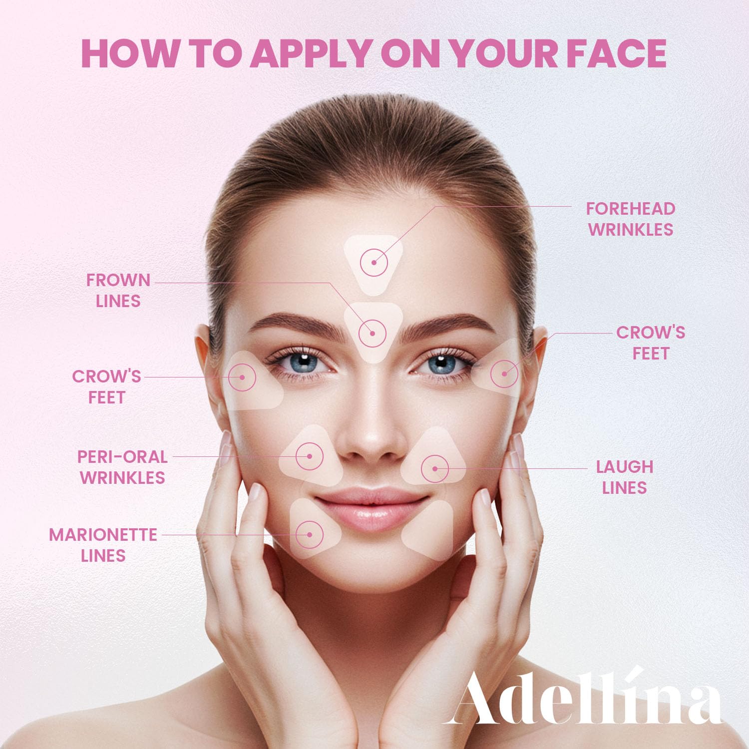 Forehead and Facial fine line Patches: smoothing Care Patches Overnight - Facial Patche for Forehead, Smile Line, Under Eye, 144 Count(Pack of 1))