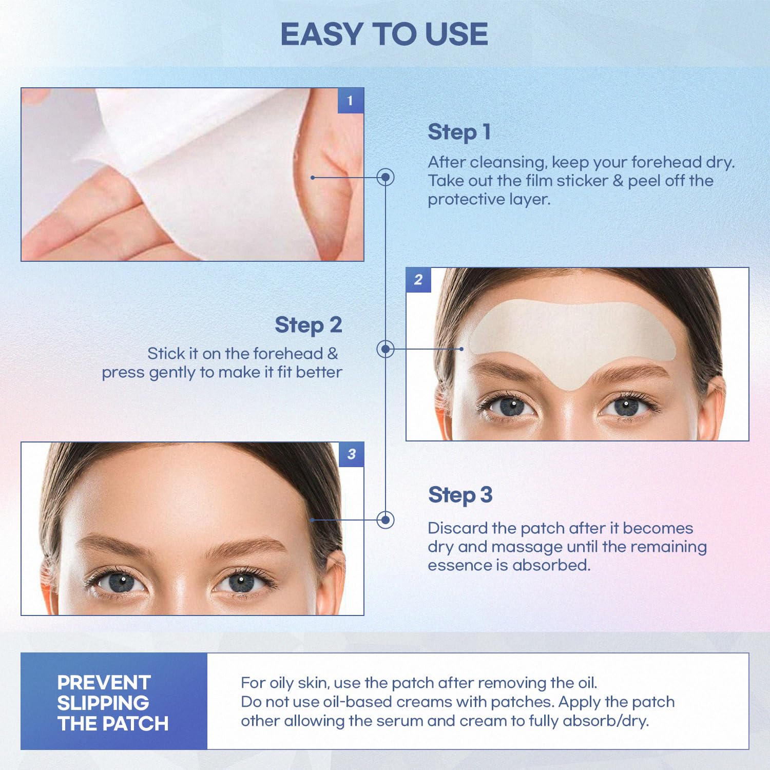 Forehead fine line Patches and Smile Line: smoothing Patches with 12 Pcs of Forehead and 12 Pairs of Smile Line Patches (Blue 12)