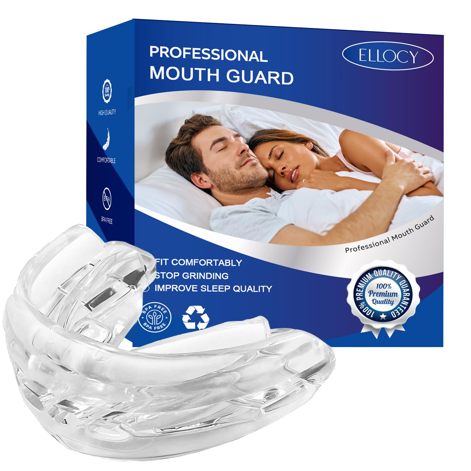Sleep Aid Mouthpiece for Sleeping – Comfortable Mouth Guard, No Boiling Required, 1 Pack