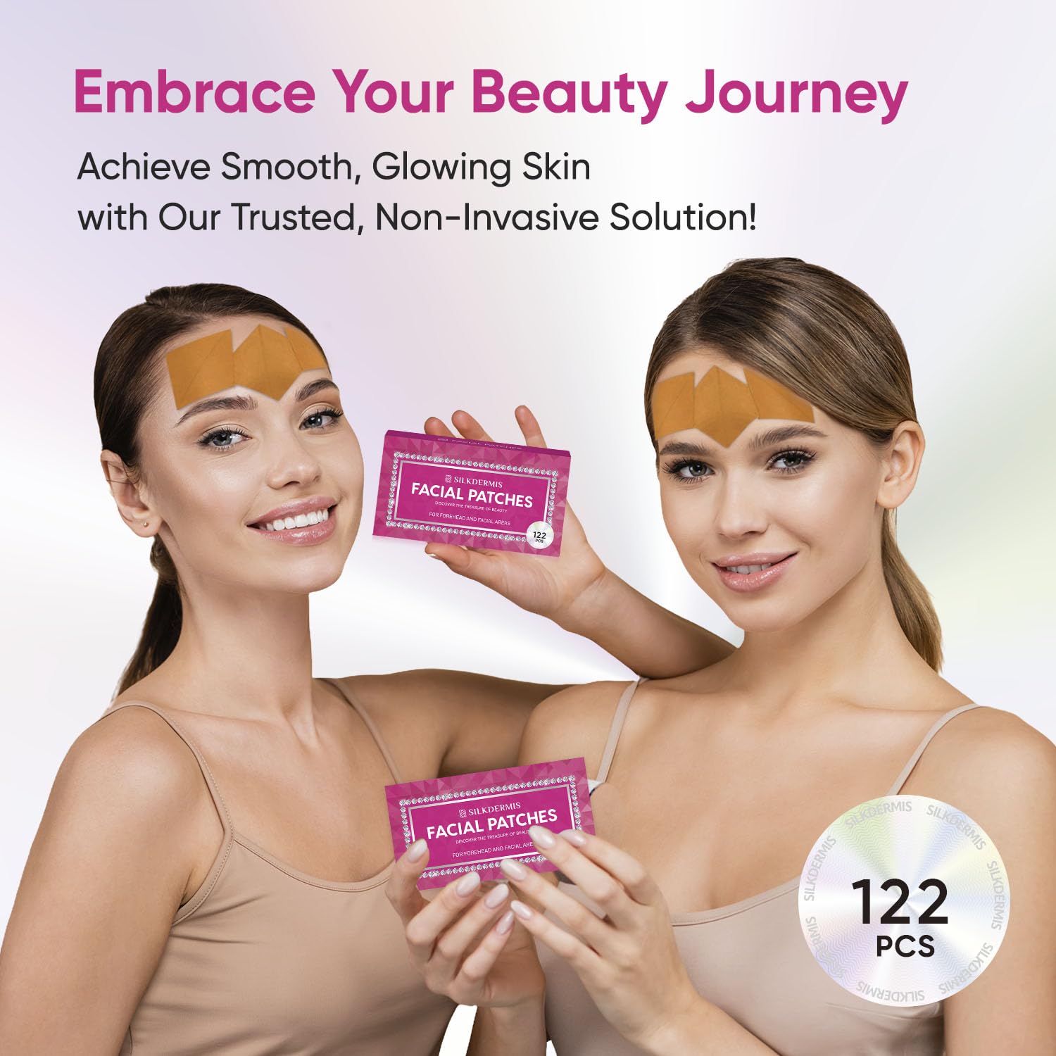 SILKDERMIS smoothing Facial Patches overnight- Forehead fine line care 122 pcs