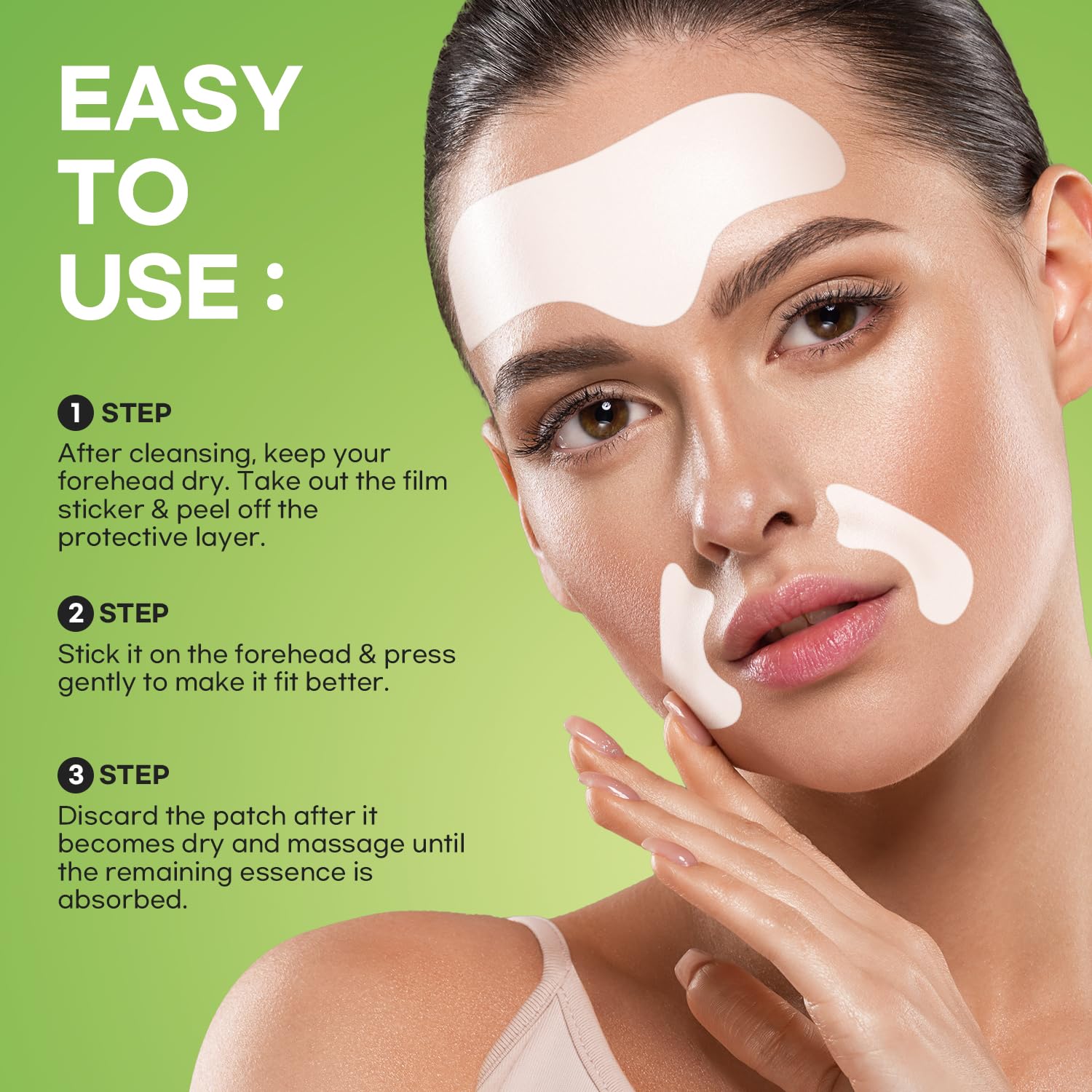 SILKDERMIS Forehead fine line Patches 12Pcs with Smile Line Patches 24Pcs with Aloe, Collagen, Vitamin E, Forehead fine line care and Smile Lines care