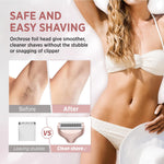 Orchrose Electric Razor for Women Body: Rechargeable Painless Electric Shaver for Bikini Face Body Legs Underarms - 3-in-1 Blade and Rotary Shaving Head (ROS)