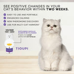 TIOUPI Premium Cat Pheromones Calming Diffuser - Relaxing Stress & Anxiety Relief for Cats, Multi Cat Homes, 2 Pack