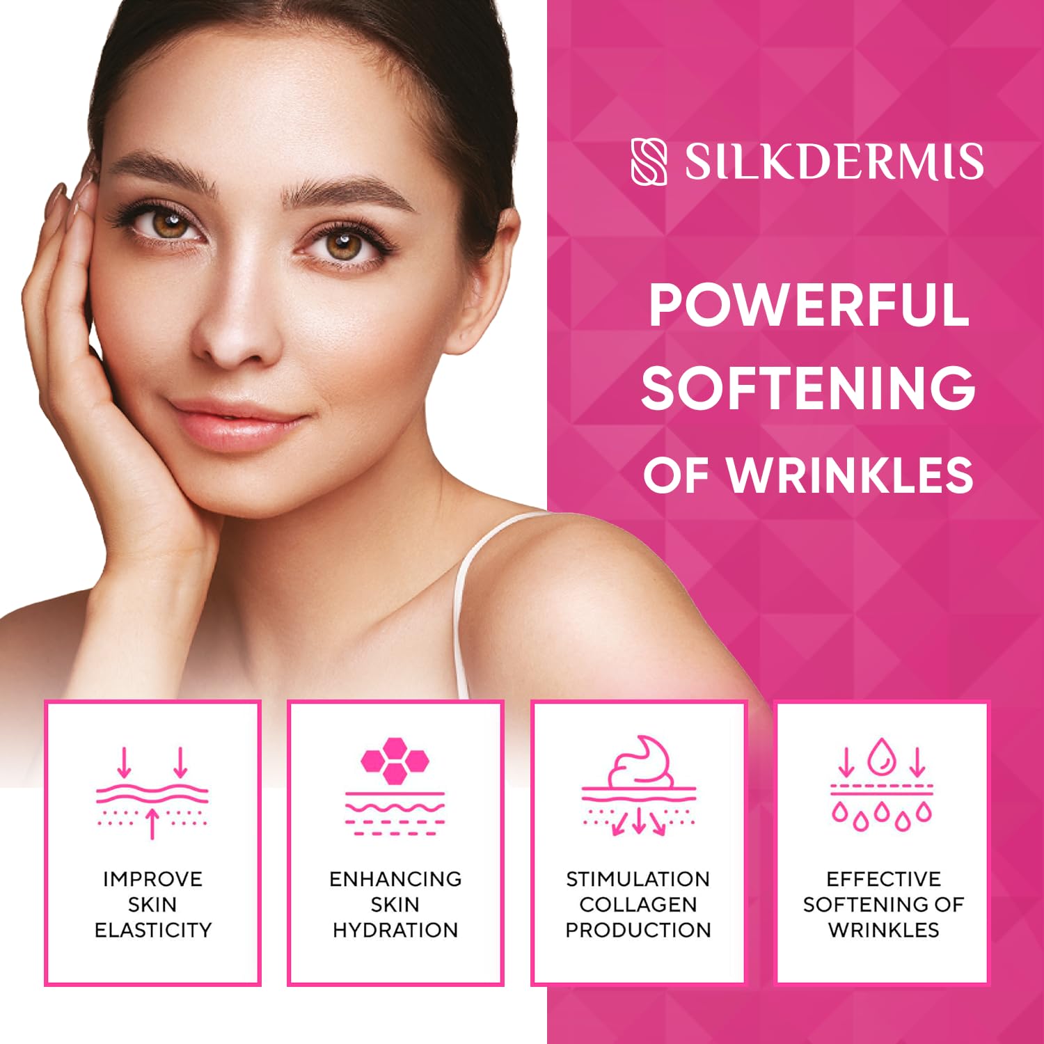 SILKDERMIS smoothing Facial Patches overnight- Forehead fine line care 122 pcs