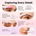 VG VOGCREST Women's Eyebrow Trimmer & Facial Hair Remover, 2 in 1, Double Rotating Blades, Safe, Painless, Hypoallergenic, Rechargeable, USB Charging