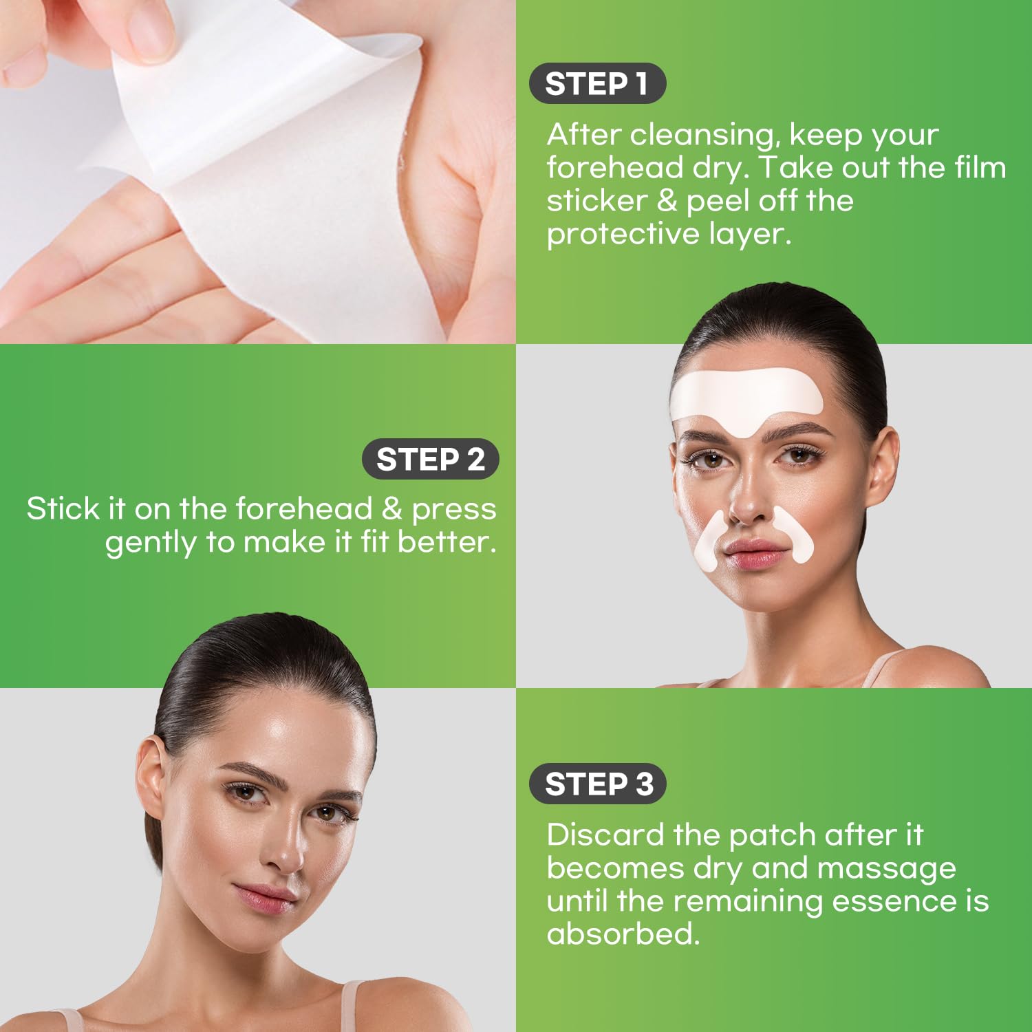 SILKDERMIS Forehead fine line Patches 12Pcs with Smile Line Patches 24Pcs with Aloe, Collagen, Vitamin E, Forehead fine line care and Smile Lines care