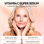 ANSDUR Super Vitamin C Serum for Women over 70: Hyaluronic Acid Serum for Face, skin tone corrector and fine line Reduction - Lifting, Smoothing, Moisturizing, All in One Skin Care Formula, 1 fl oz