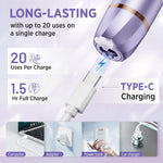 Orchrose Electric Razor for Women Body: Rechargeable Painless Electric Shaver for Bikini Face Body Legs Underarms - 3-in-1 Blade and Rotary Shaving Head (Purpl)