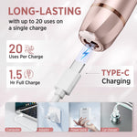 Orchrose Electric Razor for Women Body: Rechargeable Painless Electric Shaver for Bikini Face Body Legs Underarms - 3-in-1 Blade and Rotary Shaving Head (ROS)