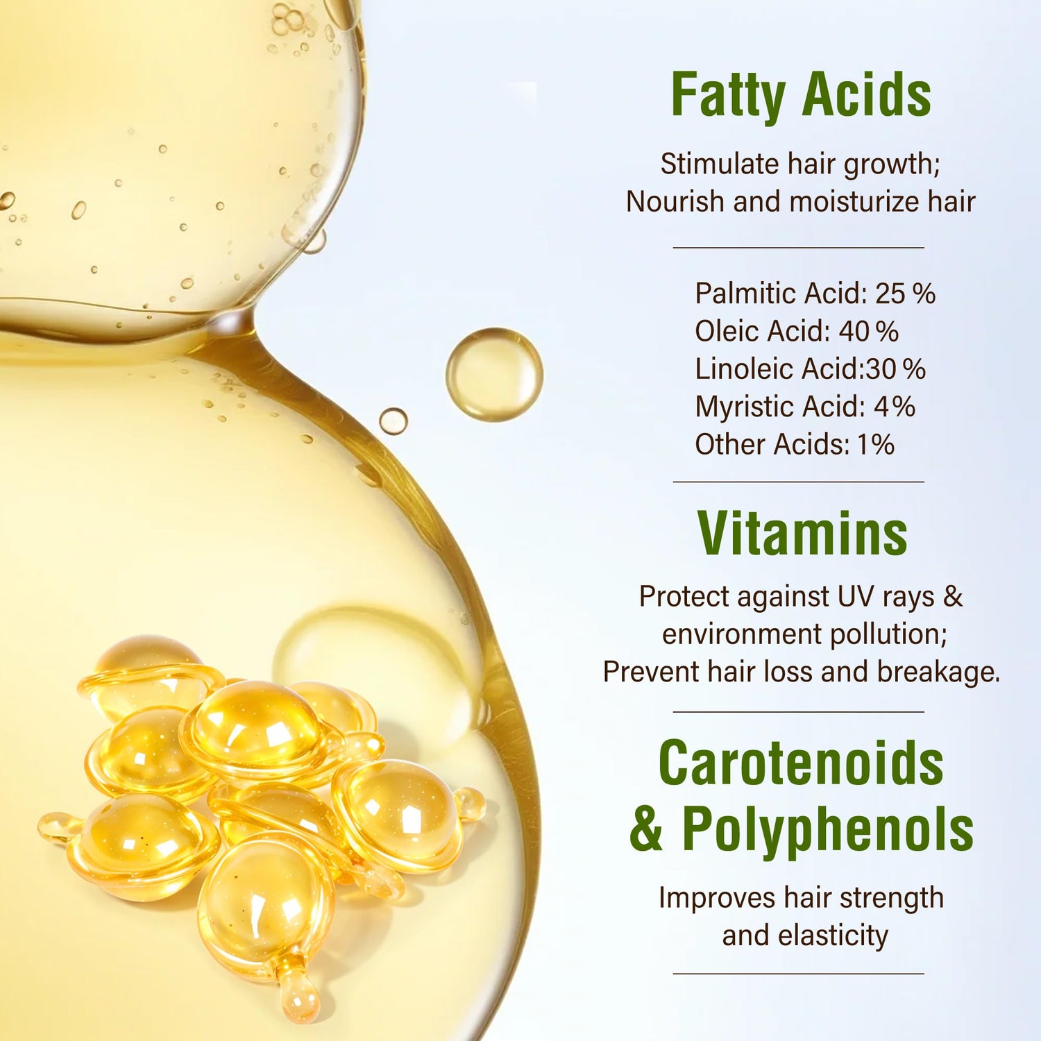 Vafee Hair Vitamins Capsules for Women: Vitamin A E Hair Oil Conditioner for Damaged Dry Frizzy Hair - Batana Oil for Haircare Enthusiasts