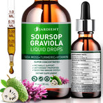 Graviola Soursop Bitters Liquid Drops : Sea Moss Extract Organic for Cell Support and Regeneration- Sour SOP Tincture Edible 1 Fl Oz (30 mL) x 2 Pack