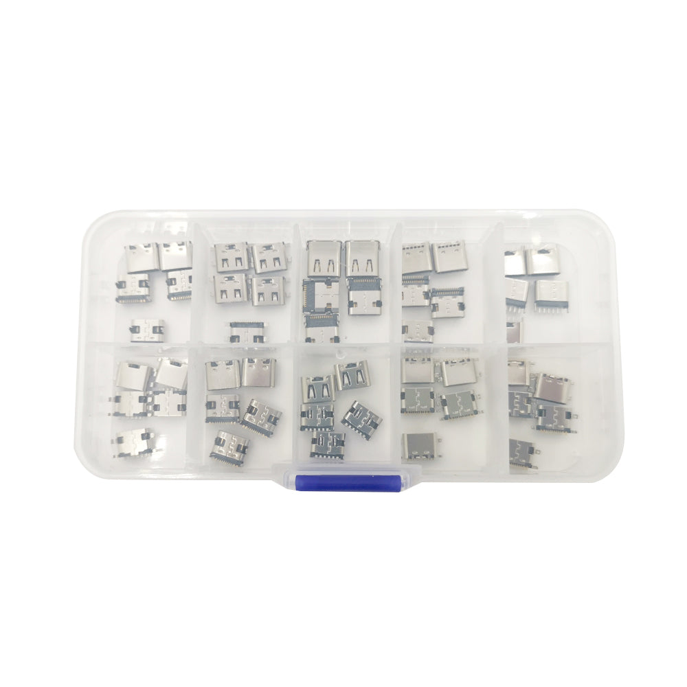 Multi-specification USB Connector Pin Charge Female SMT Socket Jack Set