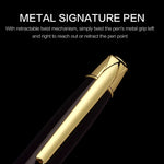 Retractable Twist Metal Ballpoint Pen Black Ink Medium Point 1.0mm  Writing Metal Ball Point Pen for School Business Office