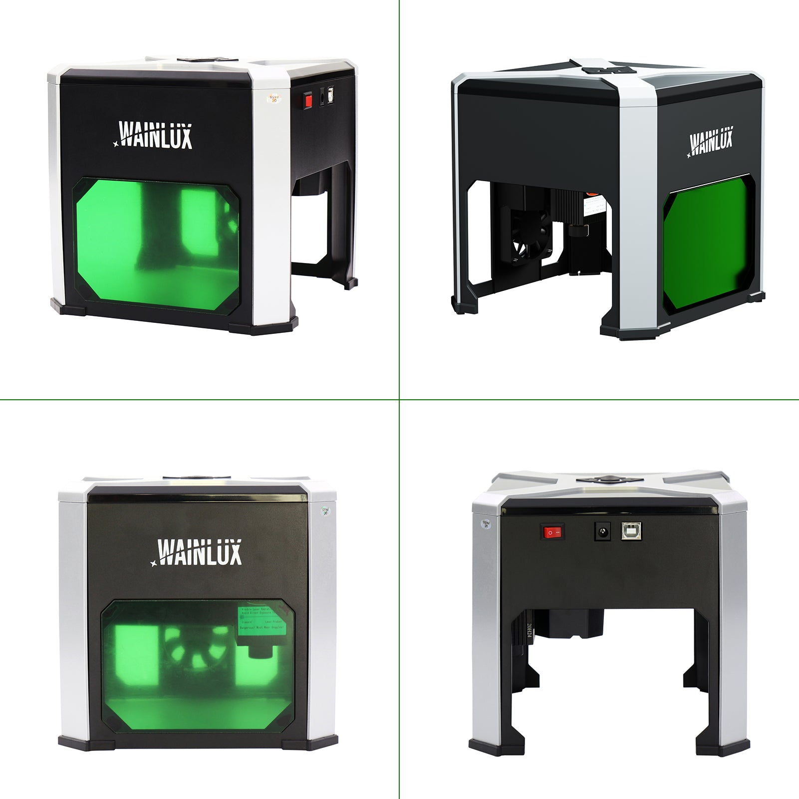 WAINLUX K6 Portable Laser Engraver Cutting Engraving Household Marking Machine Support Wireless BT Mobile Phone App Control Offline Engrave for Business Logo ID Tag Birthday Gift DIY Wood Ceramic Compatible with Windows/MacOS/iOS/Android