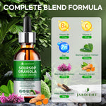 Graviola Soursop Bitters Liquid Drops : Sea Moss Extract Organic for Cell Support and Regeneration- Sour SOP Tincture Edible 1 Fl Oz (30 mL) x 2 Pack