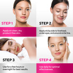 SILKDERMIS Silicone Face Patches 5pcs- Reusable Under Eye and Smile Line Patches Forehead fine line Patches 5pcs
