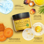 Jardient Raw Batana Oil for hair nourishing: Dr Sebi Organic Batana Oil from Honduras - 100% Pure & Natural - Promotes Thicker & Stronger Hair for Men & Women (4 OZ)