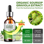 Soursop Bitters Extract Liquid Oil : Graviola Soursop Extract- Organic for Cell Support and Regeneration- Soursop Tincture Edible 2 fl oz, 60ml
