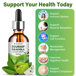 Soursop Bitters Extract Liquid Oil : Graviola Soursop Extract- Organic for Cell Support and Regeneration- Soursop Tincture Edible 2 fl oz, 60ml