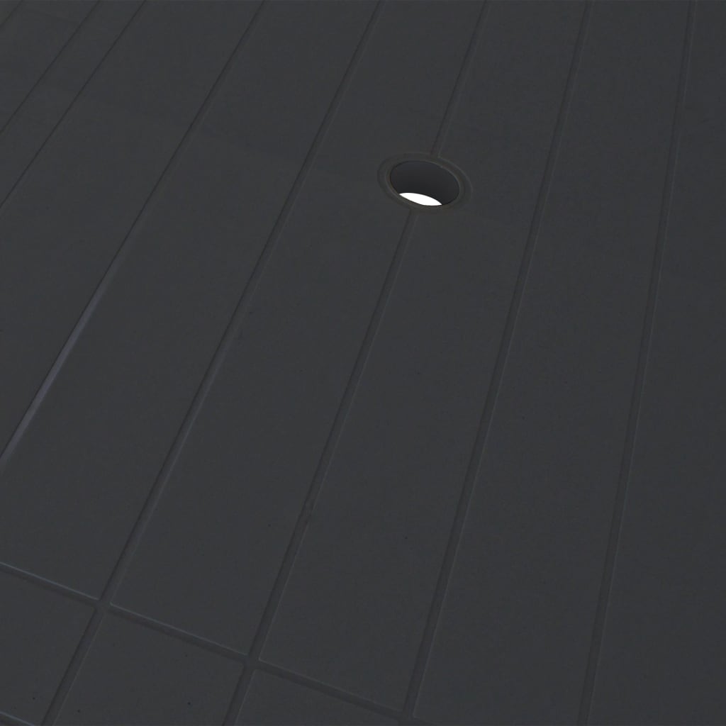 vidaXL Patio Table Anthracite 49.6"x29.9"x28.3" Plastic