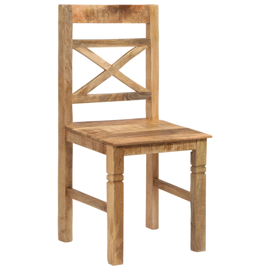 vidaXL Dining Chairs 2 pcs Solid Mango Wood