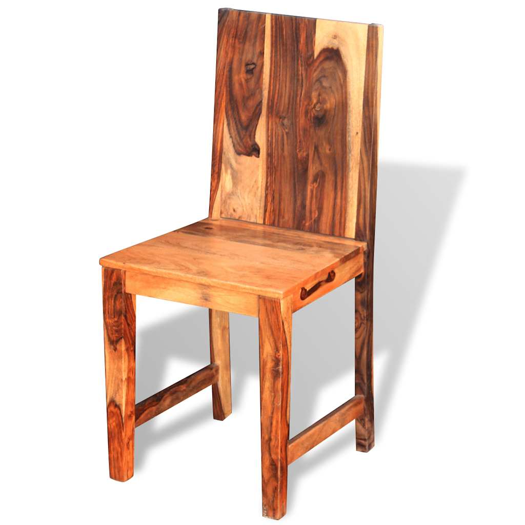 vidaXL Dining Chairs 4 pcs Solid Sheesham Wood