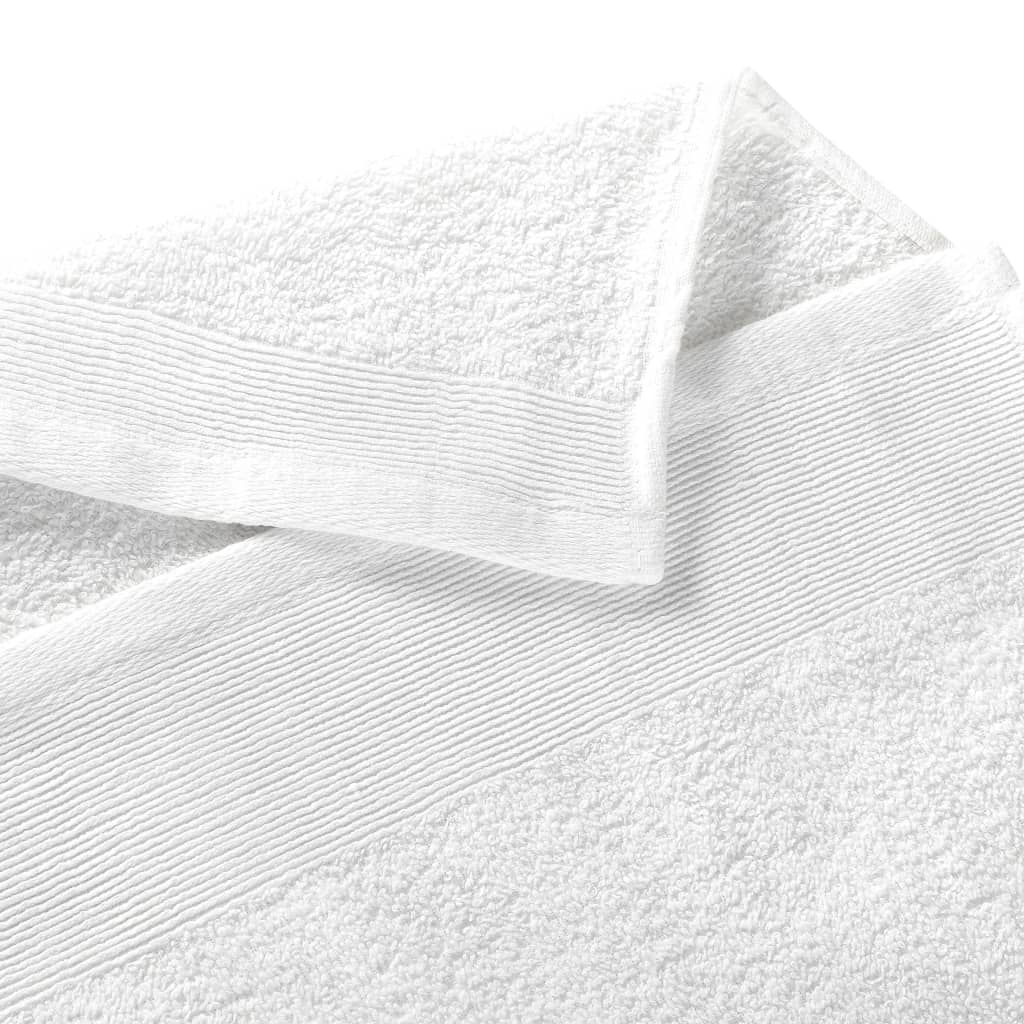 vidaXL Bath Towels 10 pcs Cotton 350 gsm 100x150 cm White