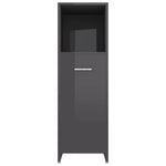 vidaXL Bathroom Cabinet High Gloss Grey 30x30x95 cm Engineered Wood